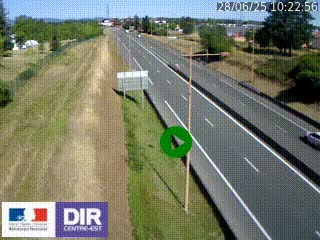 Webcam à Mably, à proximité de Roanne en direction de Moulins sur la N7
