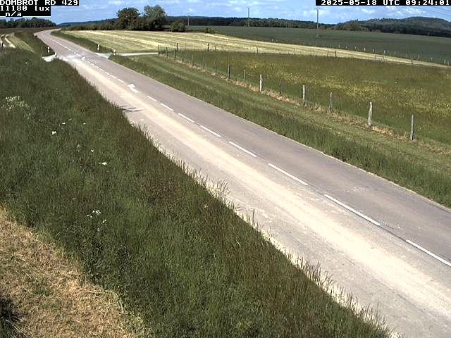 Webcam à Dombrot-le-Sec dans le département des Vosges sur la D429 à 407 mètres d'altitude