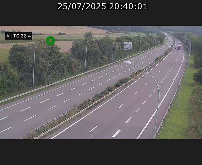 Traffic live webcam Luxembourg Flaxweiler - A1 direction Luxembourg - BK 22.4