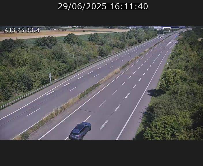 Webcam trafic sur A13 à hauteur de Mondorf-les-Bains en direction d'Altwies