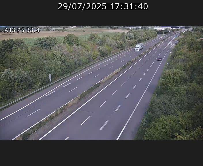 Webcam trafic sur A13 à hauteur de Mondorf-les-Bains en direction d'Altwies