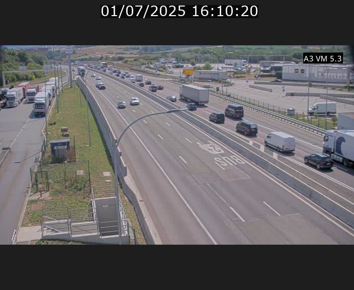 Traffic live webcam Luxembourg Aire de Berchem - A3 - BK 5 - direction France