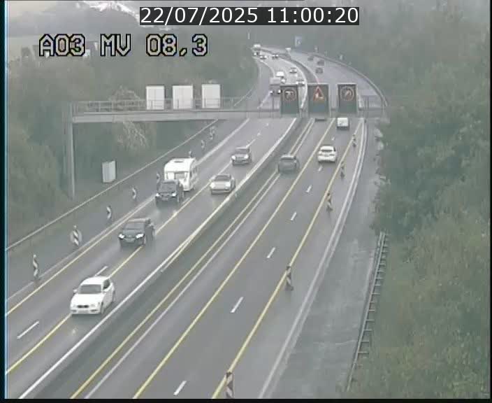 Webcam Autoroute après la Croix de Bettembourg en direction de Luxembourg sur l'A3