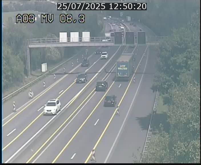 Webcam Autoroute après la Croix de Bettembourg en direction de Luxembourg sur l'A3