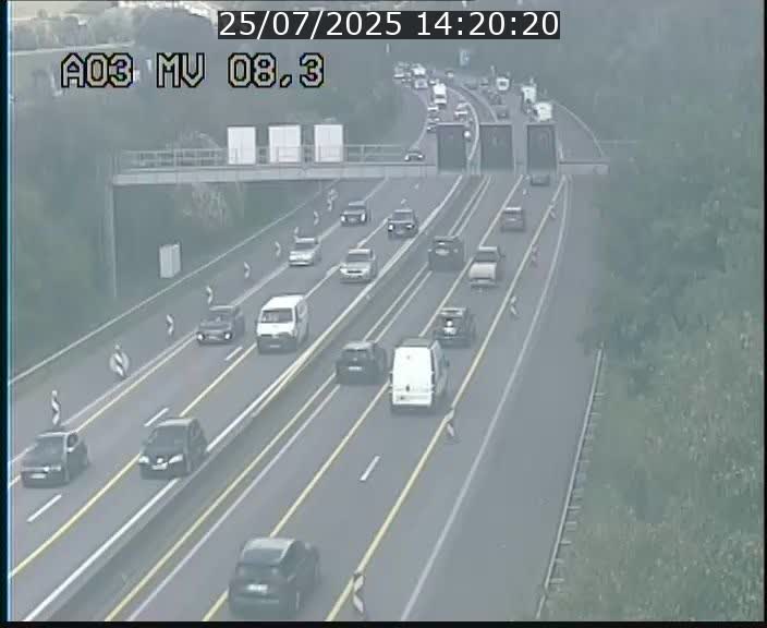 Webcam Autoroute après la Croix de Bettembourg en direction de Luxembourg sur l'A3