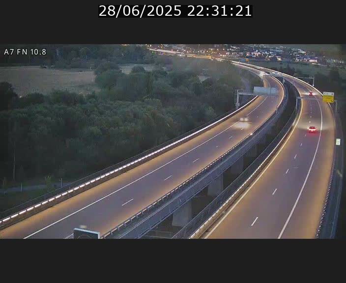 Caméra trafic Luxembourg - A7, Tunnel Gousselerbierg, sortie sud, direction rond-point Lorentzweiler (BK 10.8)