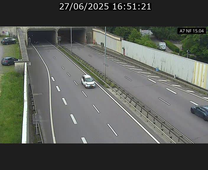 Caméra trafic Luxembourg - A7, Tunnel Mersch, entrée sud, direction Ettelbruck