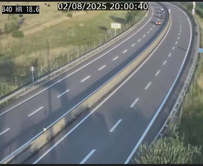 Webcam sur la route de liaison entre Micheville et Esch-Belval à la frontière entre le Luxembourg et la France. Vue orientée vers la Lorraine.