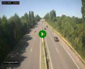 Webcam routière à la fin de la N10, en périphérique ouest d'Angouleme, proche de la jonction avec l'A10