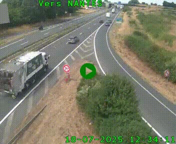 Webcam N147 au nord de Poitiers et à la jonction avec la A10