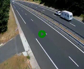 Caméra autoroute A75 à hauteur du col des Issartets en direction de Montpellier