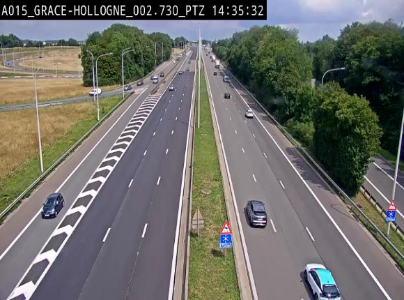 Caméra trafic Belgique - Grâce-Hollogne - E42, jonction avec A604, direction Loncin/Aéroport de Liège -  BK 3.2