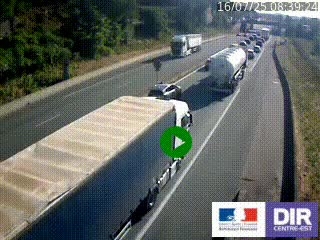 Caméra autoroutière sur l'A47 à hauteur de Givors, a proximité de Lyon. La webcam est orientée vers Lyon