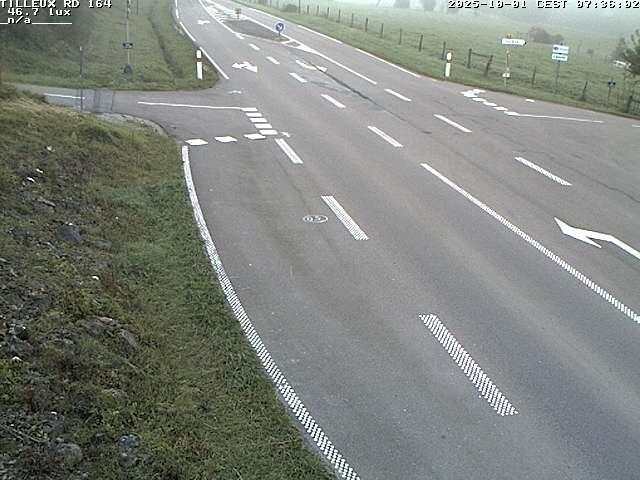 Webcam sur la RD164 à Tilleux. Vue orientée vers Neufchâteau