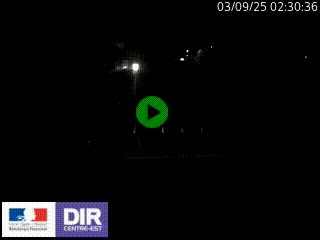 Caméra autoroute sur A6 - Valvert, près de Lyon, en direction de Paris, à hauteur de la sortie 36 Porte du Valvert