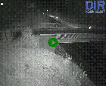 Webcam sur A84 à hauteur de Pont-Farcy, au niveau du pont autoroutier sur la Vire, au sud de Saint-Lô
