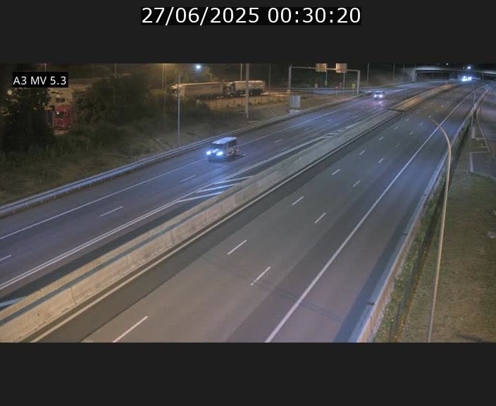 Webcam à l'Aire de Berchem au Luxembourg sur l'A3. Vue orientée vers la France