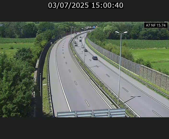 Caméra trafic Luxembourg - A7, Tunnel Mersch, entrée nord, direction Lorentzweiler