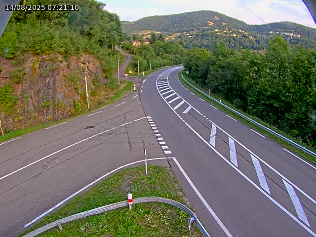 Caméra autoroute France - N66, col du Bussang direction Remiremont