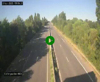 Webcam routière à la fin de la N10, en périphérique ouest d'Angouleme, proche de la jonction avec l'A10
