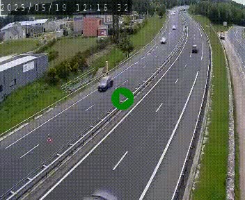 Caméra autoroute A75 à hauteur du col du rocher blanc en direction de Montpellier