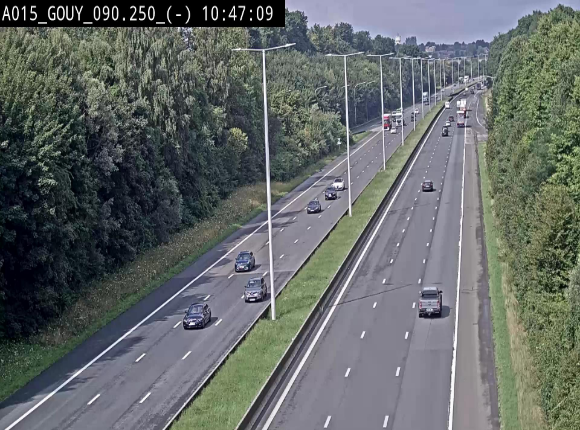 Webcam autoroute Belgique - Gouy-lez-piéton - E42 - BK 90.3