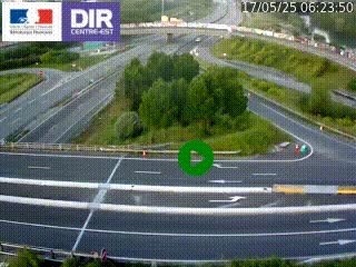 Webcam traffic à Grenoble-sud sur l'autoroute A480. Vue orientée vers l'entrée et la sortie de Grenoble