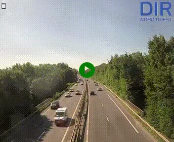 Webcam sur le périphérique de Caen (N814) à l'est de la ville, à Mondeville hauteur de la sortie 2, Presqu'île-Rives de l'Orne, au bout de l'autoroute A13
