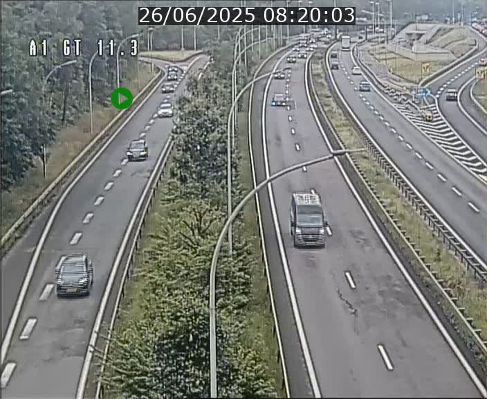 Traffic live webcam Luxembourg Senningerberg - A1 direction Allemagne - BK 11.3