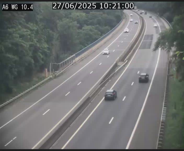 Traffic live webcam Luxembourg Mamer - A6 - BK 10.4 - direction Luxembourg/France/Allemagne