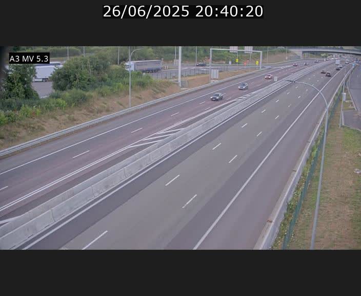 Webcam à l'Aire de Berchem au Luxembourg sur l'A3. Vue orientée vers la France