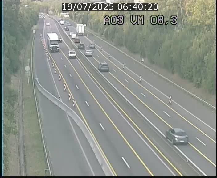 Traffic live webcam Luxembourg Bettembourg - A3 - BK 8.3 - direction France