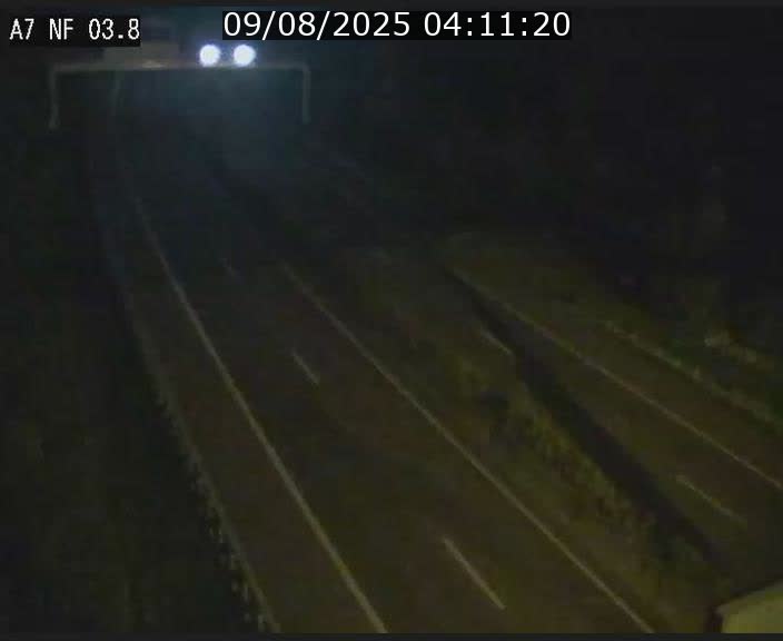 Webcam autoroute A7 au Luxembourg à la sortie du Tunnel Stafelter vers le Nord