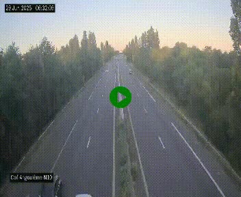 Webcam routière à la fin de la N10, en périphérique ouest d'Angouleme, proche de la jonction avec l'A10