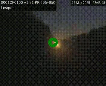 Webcam autoroute A1 à hauteur de Lesquin. Vue orientée vers Lille