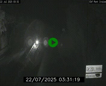 Webcam sur la N165 après le Pont de l'Iroise, à l'entrée de Brest
