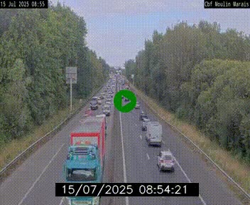 Webcam sur le périphérique de Nantes (N844) entre la Porte de Saint-Luce et la Porte d'Anjou, à l'est de la ville