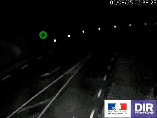 Webcam sur le col Pin Bouchain, vue orientée vers Roanne, en provenance de Lyon sur la nationale 7 (N7)