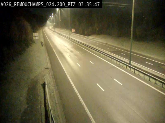 Webcam E25/A26 à Aywalle, à hauteur de Spa. Vue orientée vers Liège