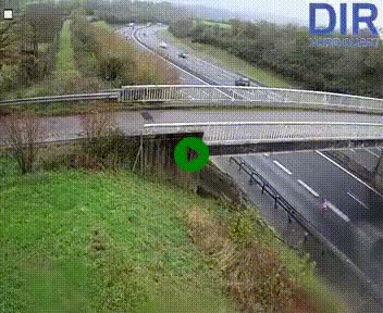 Webcam sur A84 à hauteur de Pont-Farcy, au niveau du pont autoroutier sur la Vire, au sud de Saint-Lô
