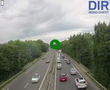Webcam sur le périphérique de Caen (N814) à l'est de la ville, à Mondeville hauteur de la sortie 2, Presqu'île-Rives de l'Orne, au bout de l'autoroute A13