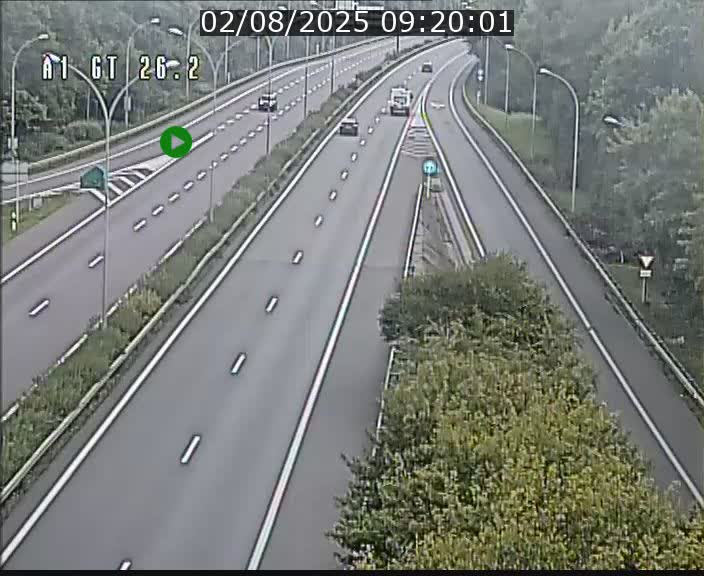 Traffic live webcam Luxembourg Grevenmacher - A1 direction Allemagne - BK 26.2