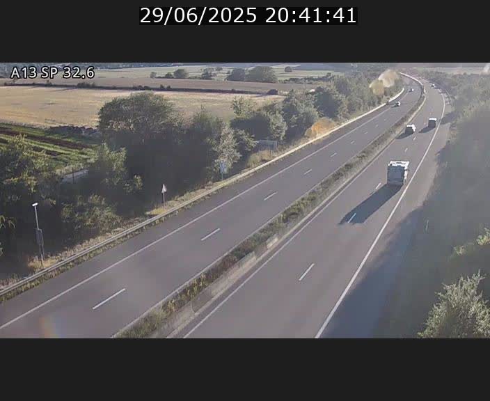 Webcam info trafic A13 à hauteur de Mondorf-les-bains. Vue orientée vers Altwies