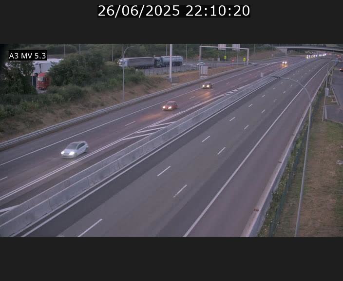 Webcam à l'Aire de Berchem au Luxembourg sur l'A3. Vue orientée vers la France