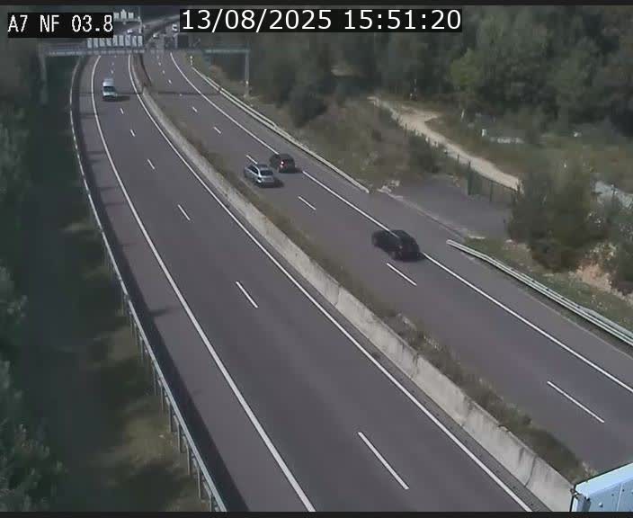 Webcam autoroute A7 au Luxembourg à la sortie du Tunnel Stafelter vers le Nord