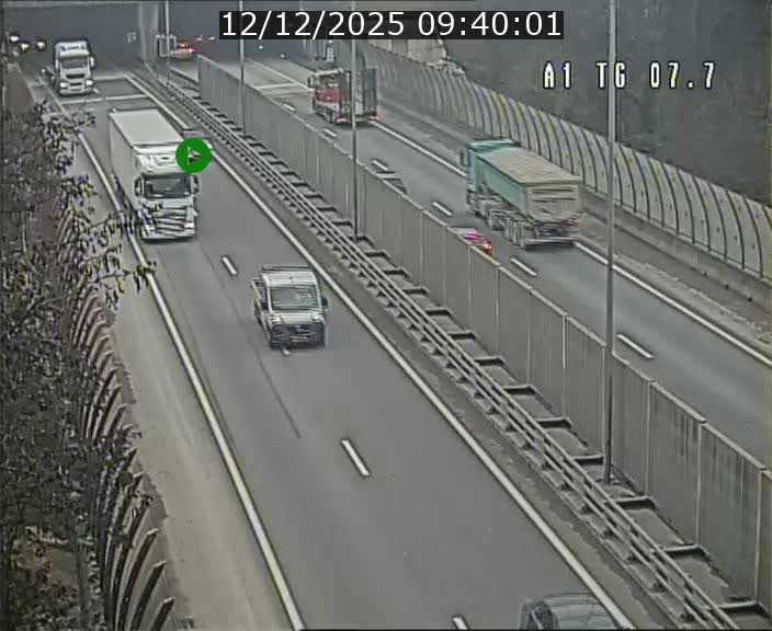 Traffic live webcam Luxembourg Kirchberg - A1 direction Luxembourg-ville - BK 7.7