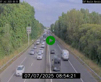 Webcam sur le périphérique de Nantes (N844) entre la Porte de Saint-Luce et la Porte d'Anjou, à l'est de la ville