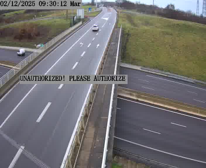 Caméra de trafic sur D1 (France) à Argancy, orientée vers Thionville, permettant d’évaluer fluidité, incidents et densité automobile.