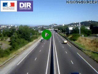 Caméra autoroute à Saint-Etienne (Les Littes) à hauteur du Ikea Saint-Etienne sur l'A72 en direction de Roanne