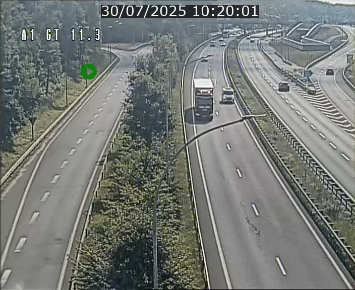 Traffic live webcam Luxembourg Senningerberg - A1 direction Allemagne - BK 11.3